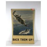Back Them Up! WWII poster depicting the capture