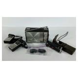Transistor radio, Minolta camera, two Imex Pocket