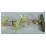 Four brass finish wall lights generally used