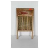 National Washboard Co. Wood and brass washboard.