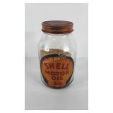Advertising, Shell Motor oil jar