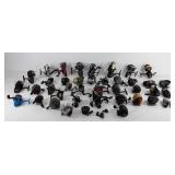 Group of fishing reels, includes Shakespeare,