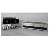 Two amplifiers. One is a Kenwood model KVA-502