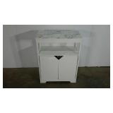 Stand, marble-look top, 12 x 24 x 32