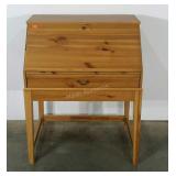 Fall front desk, pine wood, unfinished, legs are