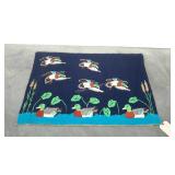 Handmade hook rug by Madeline Maust, nice bright