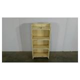 Handpainted shelf, 8 x 17 x 37, age worn paint as