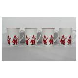 George Briard Santa Christmas mug set. Some wear