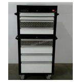 Steel Glide tool chest on chest, 8 drawers, 57"