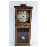 1840 wooden wall clock, 11" × 6" × 26.5"
