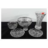 Crystal, includes two flower and leaf lobster