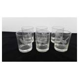 Glassware, set of six low baller glasses with