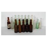 Glass bottles: soda and beer. All of the beer