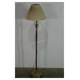 Floor lamp, brass base, 60" tall