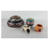 Pottery group, Navajo and native American art,