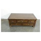 Coffee table, 5 drawers, 28 x 52 x 19, seller
