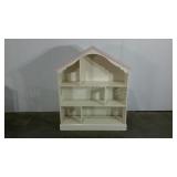 Dollhouse, open front, white with pink roof, 51"