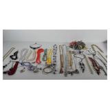 Costume jewelry, includes necklaces, broaches,