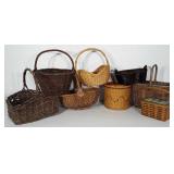 Basket lot: 8 total in various shapes and sizes.