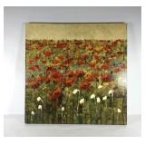 Field of Poppies decor stretched canvas wall