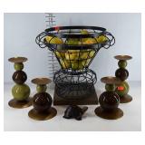 Decor group, set of four candle holders, large