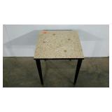 Small mid-century table stand, confetti Formica