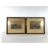 Fox Hunt prints, both from Bachelor