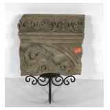 Wall sconce, poly resin and iron scroll,