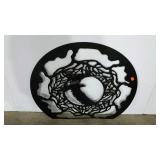 Metal wall sculpture, 30" tall