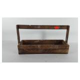 Wooden tool caddy, 6" x 10" x 18"