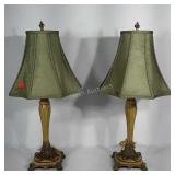 Pair of home interior lamps. Each measures 28"
