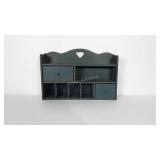 Country craft wooden hanging organizer shelf with