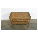 Wicker table, 17 x 29 x 17, seller code P5