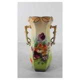 Dual handled ceramic vase, 12"