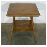 Accent table, 24 x 24 x 28, wood cracked as shown