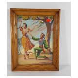 Paint by numbers painting, framed with glass,