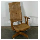 Office chair, features box weave seat and back,
