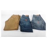 Three pairs of Levi Strauss and Co. Pants,