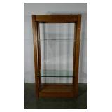 Open sided shelf, lit, includes three glass