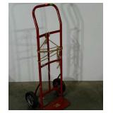 Red metal hand cart