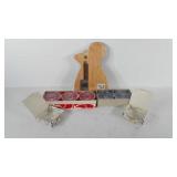 Mixed group, includes mouse shaped wooden cheese