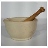 Acme stoneware mortar and pestle. Measures 5"