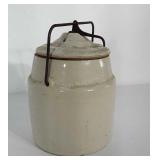 Stoneware mayonnaise jar. Measures 9" tall and 7"
