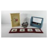 Home decor, includes jewelry cabinet, lamp,