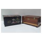 Two wooden jewelry boxes, one at Cedar and