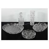 Glassware, includes two cut glass shallow bowls,