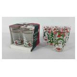 Holiday glass tumblers, set of six Christmas