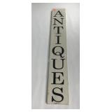 Antiques wooden sign, 8x48