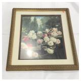 Large decor rose floral picture with triple