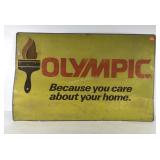 Advertising,  metal Olympic sign, curved with